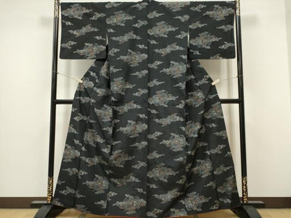 平和屋着物■上質な紬 風景文 正絹 逸品 CABF6604ou
