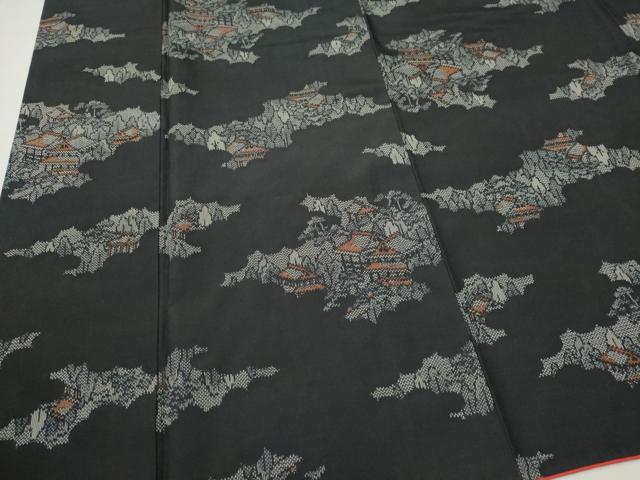 平和屋着物■上質な紬 風景文 正絹 逸品 CABF6604ou