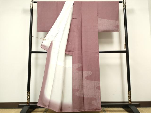 平和屋着物■訪問着 江戸小紋 霞青海波 鮫小紋柄 正絹 逸品 CABF6608ou