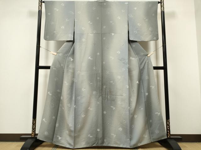 平和屋着物■上質な小紋　舞花文　暈し染め　正絹　逸品　CABF6611ou