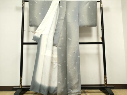 平和屋着物■上質な小紋　舞花文　暈し染め　正絹　逸品　CABF6611ou