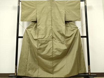 平和屋着物■本場大島紬　100亀甲　縞　正絹　逸品　CABF6617ou