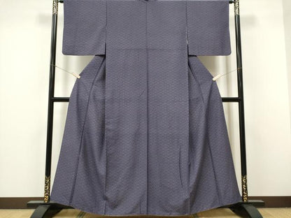 平和屋着物■上質な小紋　麻の葉文様　正絹　逸品　CABF6622ou