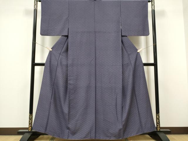 平和屋着物■上質な小紋　麻の葉文様　正絹　逸品　CABF6622ou