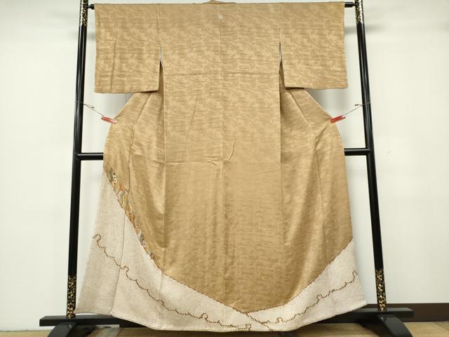 平和屋着物■豪華色留　刺繍　絞り　吉祥文　流水地紋　金銀糸　正絹　逸品　CABF6634ou