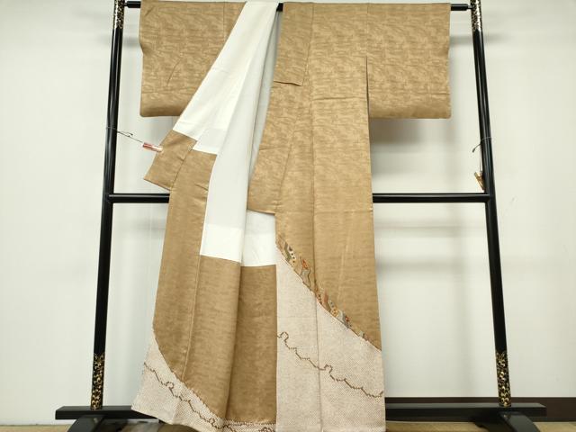 平和屋着物■豪華色留　刺繍　絞り　吉祥文　流水地紋　金銀糸　正絹　逸品　CABF6634ou
