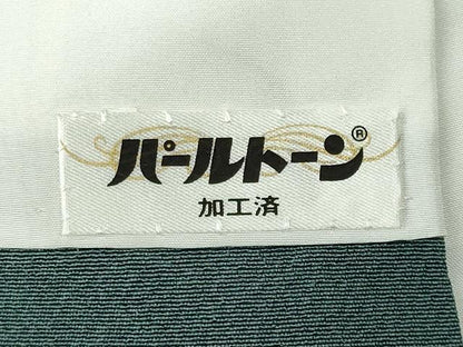 平和屋着物■上質な色無地　作家物　千草色　正絹　逸品　CABF6641ou
