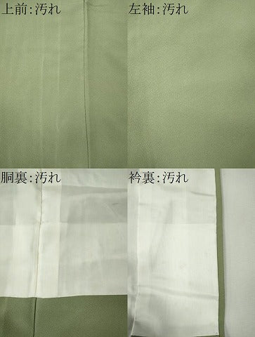平和屋着物■上質な色無地　裏葉柳色　正絹　逸品　CABF6642ou