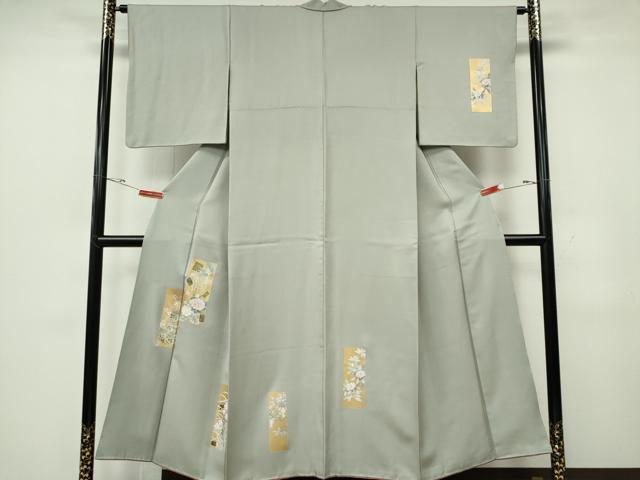 平和屋着物■訪問着　短冊花文　金彩　正絹　逸品　CABF6643ou