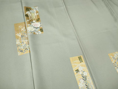 平和屋着物■訪問着　短冊花文　金彩　正絹　逸品　CABF6643ou