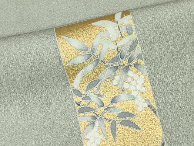 平和屋着物■訪問着　短冊花文　金彩　正絹　逸品　CABF6643ou