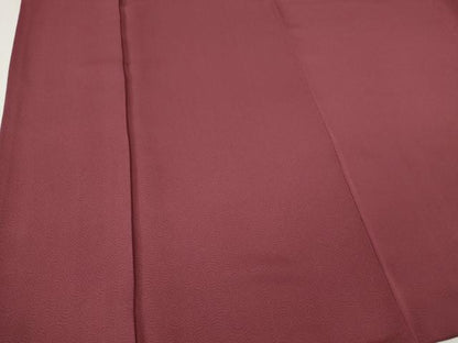 平和屋着物■上質な色無地　暗紅色　正絹　逸品　CABF6644ou