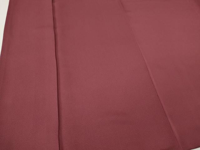平和屋着物■上質な色無地　暗紅色　正絹　逸品　CABF6644ou