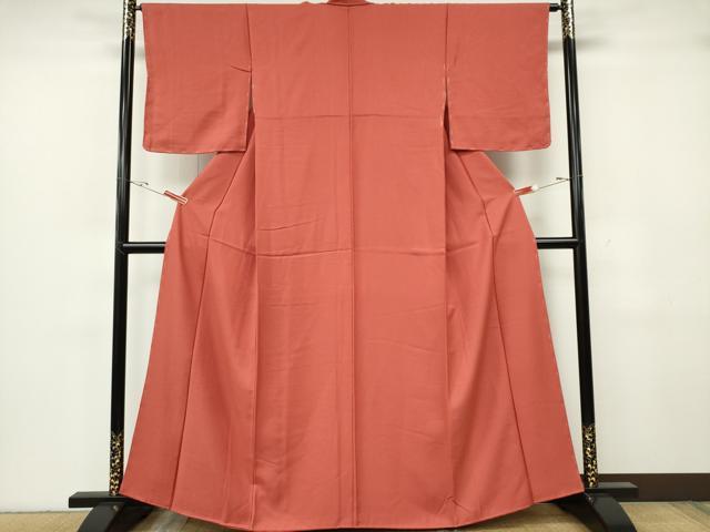 平和屋着物■二代目清次郎　色無地　浅緋色　正絹　逸品　CABF6649ou
