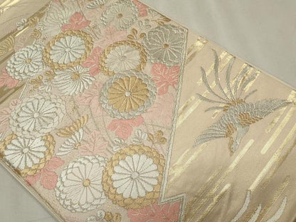 平和屋着物◎西陣　六通柄袋帯　唐織　鳳凰花文　金銀糸　正絹　逸品　CABF6685ou
