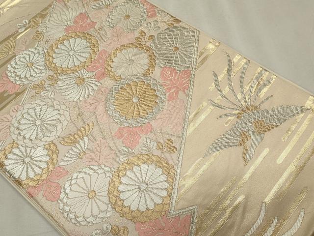 平和屋着物◎西陣　六通柄袋帯　唐織　鳳凰花文　金銀糸　正絹　逸品　CABF6685ou