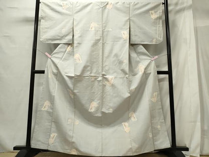 平和屋着物■上質な紬　舞蝶文　正絹　逸品　CABF6724ou