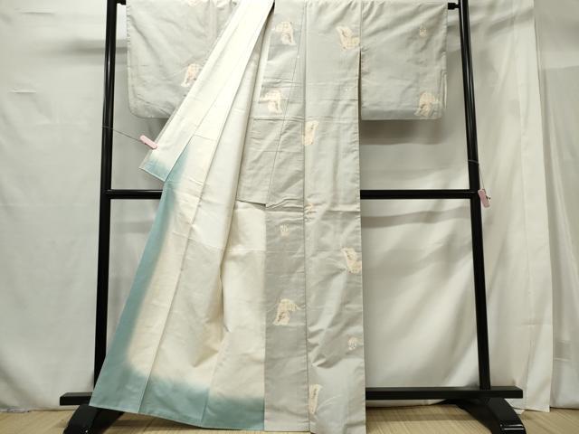 平和屋着物■上質な紬　舞蝶文　正絹　逸品　CABF6724ou