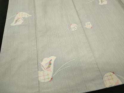 平和屋着物■上質な紬　舞蝶文　正絹　逸品　CABF6724ou