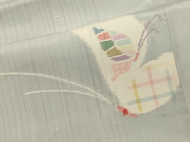 平和屋着物■上質な紬　舞蝶文　正絹　逸品　CABF6724ou