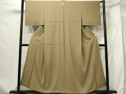 平和屋着物■上質な色無地 灰汁色 正絹 逸品 CABF6733ou