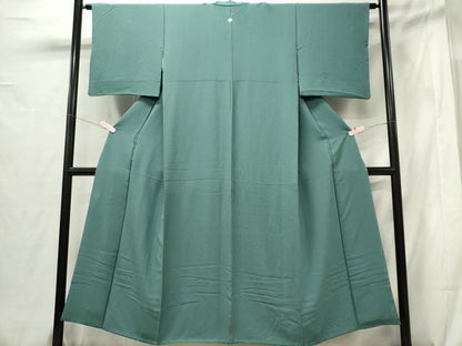 平和屋着物■上質な色無地 水浅葱色 正絹 逸品 CABF6735ou