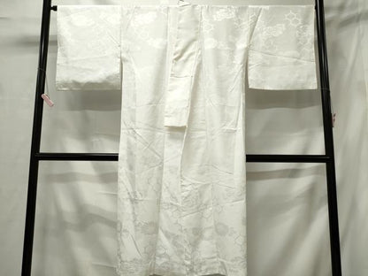 平和屋着物■長襦袢 無双仕立て 草花地紋 洗える着物 CABF6739ou