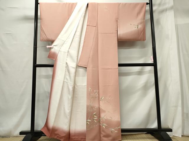 平和屋着物■訪問着 枝花文 暈し染め 正絹 逸品 CABF6741ou