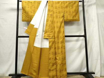 平和屋着物■上質な紬 吉祥花文 正絹 逸品 CABF6742ou