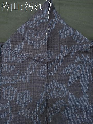 平和屋着物■結城紬 草花文 胴抜き仕立て 正絹 逸品 CABF6744ou