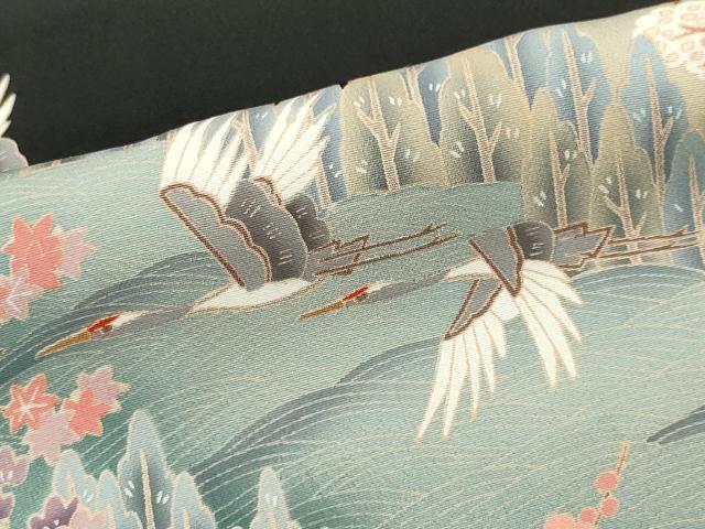平和屋着物■豪華黒留袖 作家物 飛鶴風景文 正絹 逸品 CABF6748ou