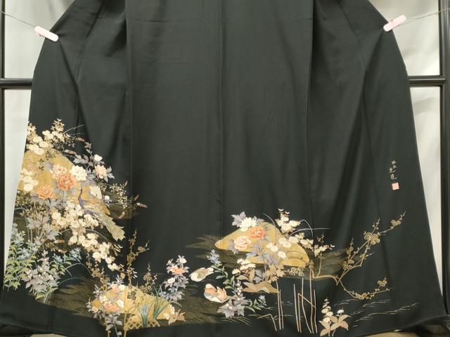 平和屋着物■豪華黒留袖 作家物 駒刺繍 琳派光達 金彩 正絹 逸品 CABF6750ou
