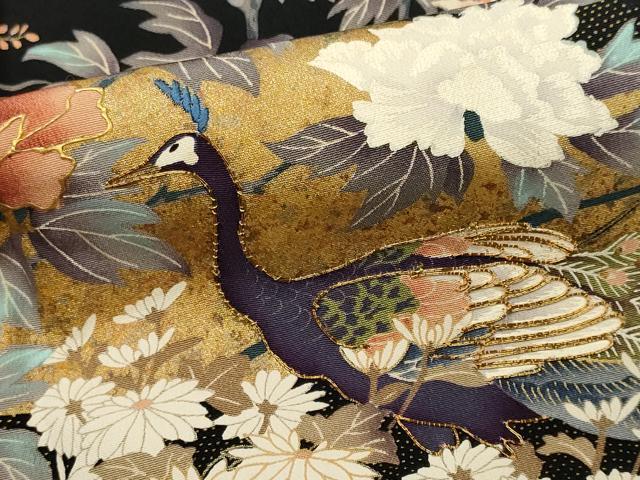 平和屋着物■豪華黒留袖 作家物 駒刺繍 琳派光達 金彩 正絹 逸品 CABF6750ou
