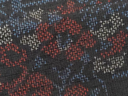 平和屋着物■上質な紬 風景花文 正絹 逸品 CABF6751ou