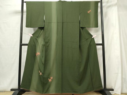 平和屋着物■訪問着 総刺繍 束ね熨斗文 暈し染め 金糸 正絹 逸品 CABF6756ou