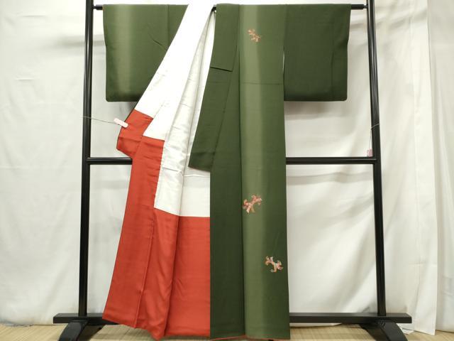 平和屋着物■訪問着 総刺繍 束ね熨斗文 暈し染め 金糸 正絹 逸品 CABF6756ou