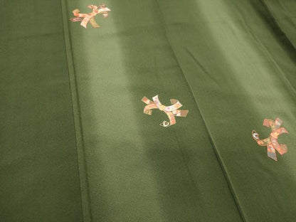 平和屋着物■訪問着 総刺繍 束ね熨斗文 暈し染め 金糸 正絹 逸品 CABF6756ou