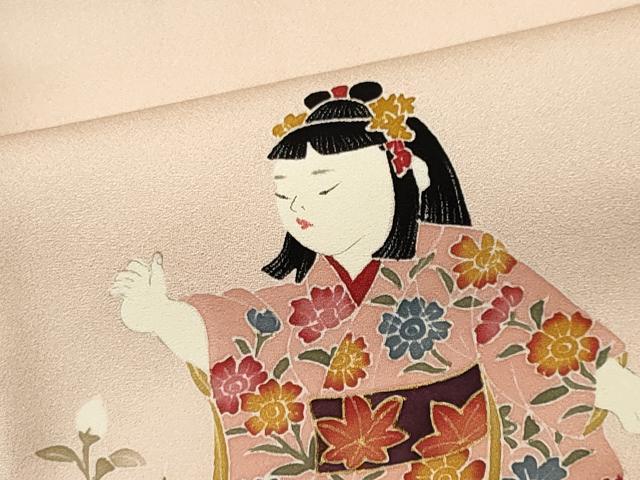 平和屋着物■訪問着 童子遊び 暈し染め 金彩 正絹 逸品 CABF6757ou