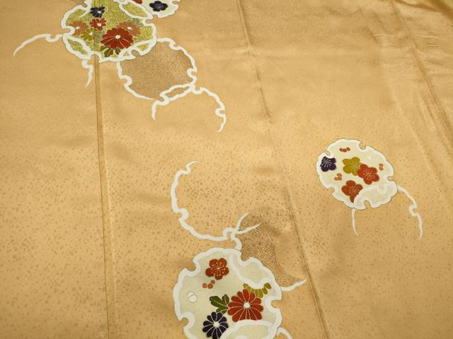 平和屋着物■訪問着 駒刺繍 雪輪花文 金彩 正絹 逸品 CABF6758ou