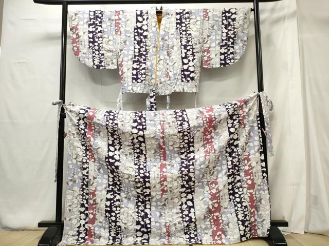 平和屋着物■小紋　二部式　枝葉間道　洗える着物　CABF6762ou