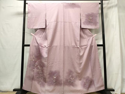 平和屋着物■訪問着 草花文 暈し染め 正絹 逸品 CABF6763ou