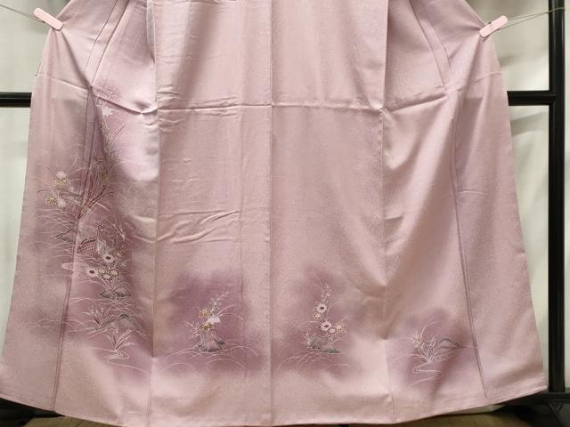平和屋着物■訪問着 草花文 暈し染め 正絹 逸品 CABF6763ou