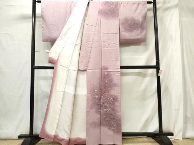 平和屋着物■訪問着 草花文 暈し染め 正絹 逸品 CABF6763ou