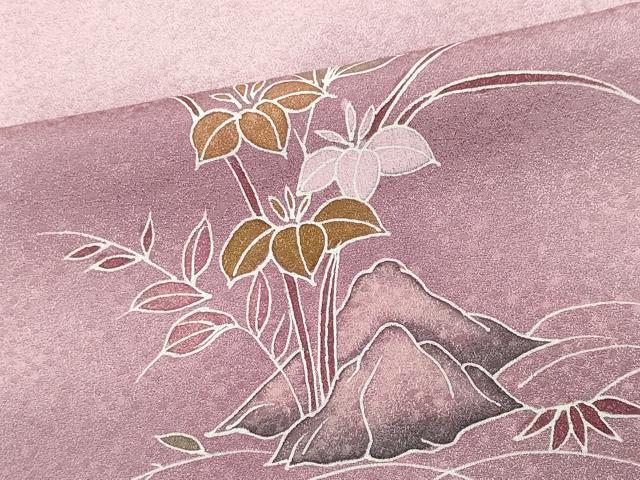 平和屋着物■訪問着 草花文 暈し染め 正絹 逸品 CABF6763ou