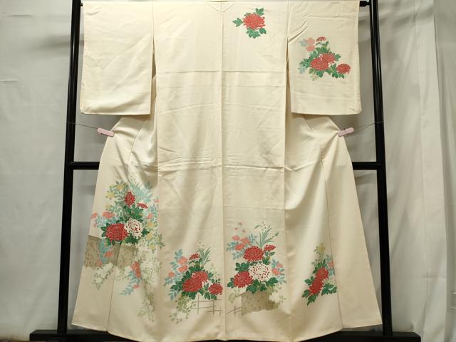 平和屋着物■訪問着 草花文 正絹 逸品 CABF6765ou