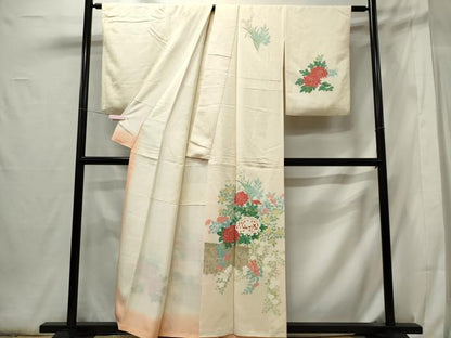平和屋着物■訪問着 草花文 正絹 逸品 CABF6765ou