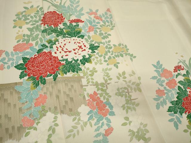 平和屋着物■訪問着 草花文 正絹 逸品 CABF6765ou