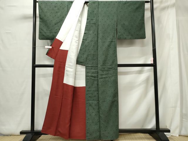 平和屋着物■上質な紬 幾何学文 正絹 逸品 CABF6767ou