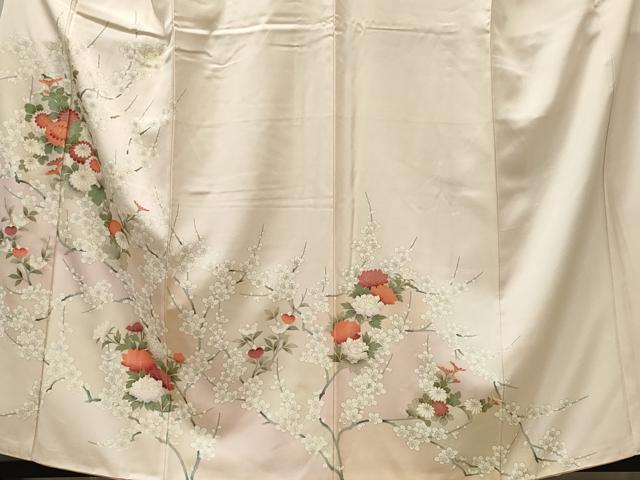 平和屋着物□訪問着 枝花文 暈し染め 金彩 正絹 逸品 CABF6768ou