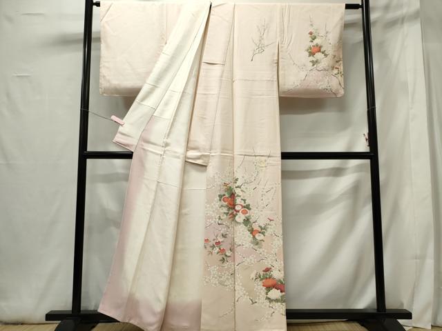 平和屋着物□訪問着 枝花文 暈し染め 金彩 正絹 逸品 CABF6768ou